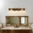 5-Light Matte Black +Wood  Wall Lamps with Glass Lamp Shades (No Bulbs) For Bathroom Kitchen Dinning Room-556015751-556015749