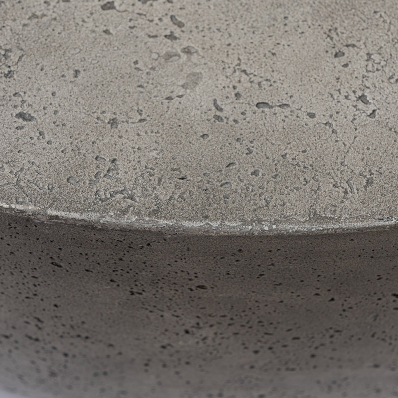 BOULA Outdoor Round Coffee Table, Aged Smoke Concrete