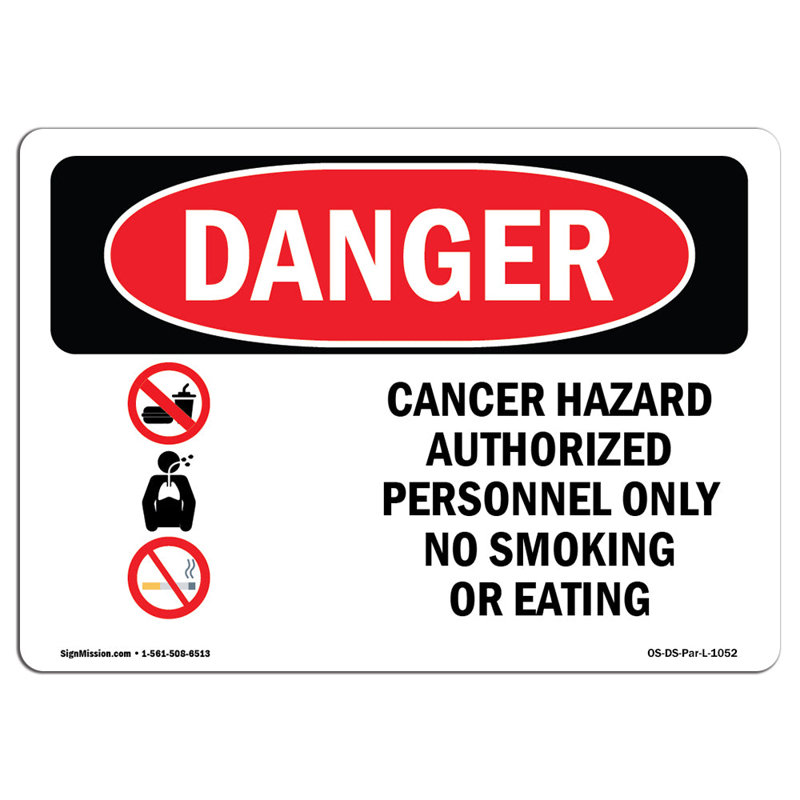 Signe de danger, H 12 po x l 18 po x P 0,1 po