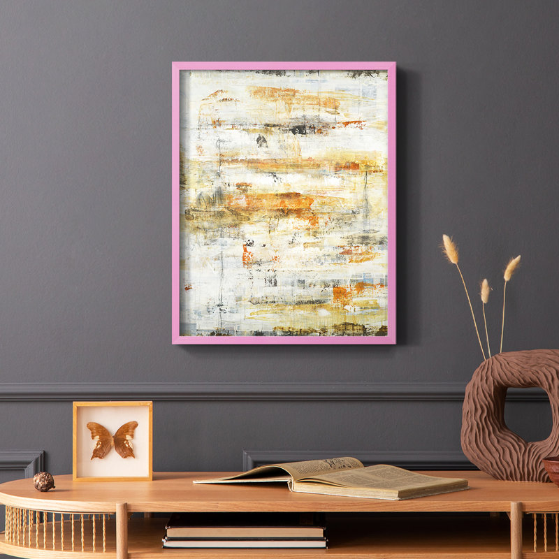 Reproduction d'art encadrée en bois massif, Rose, H 10 po x l 8 po