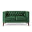 Kokesh 53.51'' Upholstered Loveseat, Green Polyester