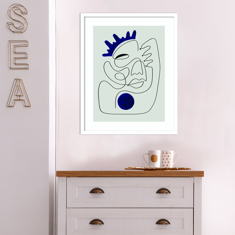 El Rey by Shatha Al Dafai, 33.38" H x 27.38" W x 0.875" D, Noir Black Framed