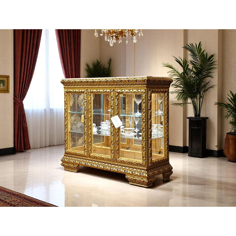 Desserte en bois massif Haylan, H 40,5 po x l 43,5 po x P 18,5 po