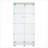 Cabinets, Off-White Tempered Glass Display Cabinet with 4 Shelves &amp; Lock, 64.56”H x 31.69”L x 14.37”W | Contemporary | Living Room-1134134306