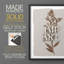 Impression botanique monochrome I - bois massif-993169401-993169382
