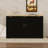 Multi-Functional Storage Sideboard, Modern Kitchen Island With Extendable Dining Table, Adjustable Shelves, 3-Tier Pull-Out Rack, Drawer-1803348264