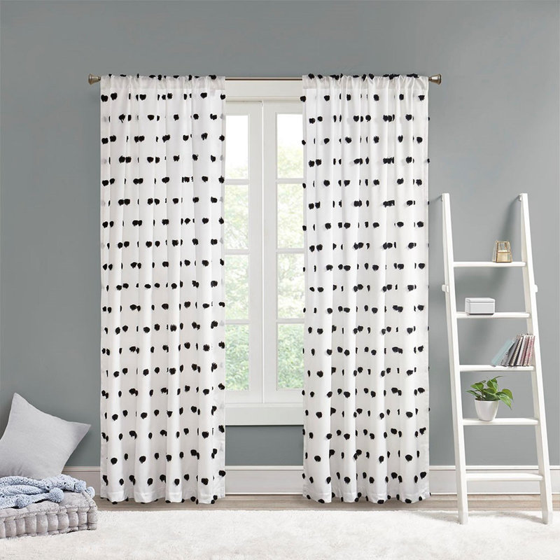 Panneau de rideau 50 "Pom Pom, L 50 po x L 84 po