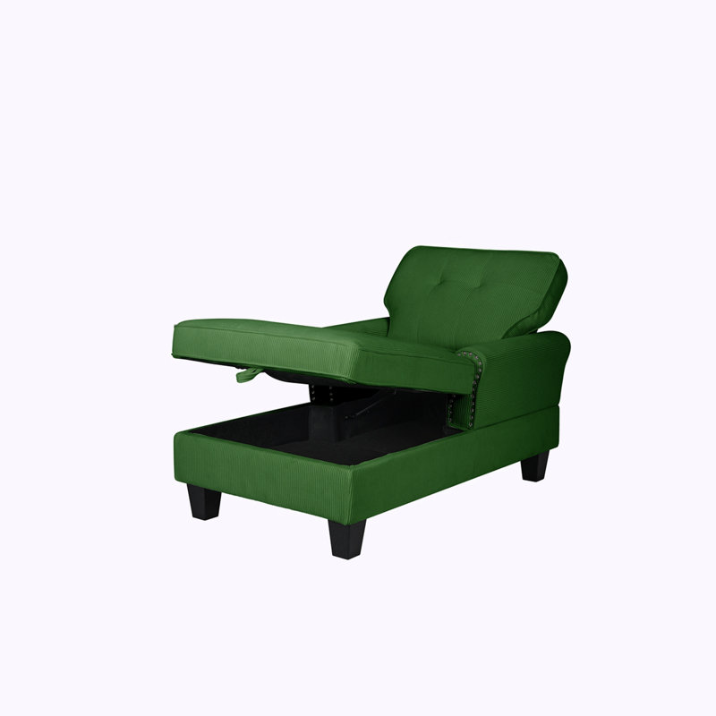 Chaise longue Jeiel, Vert
