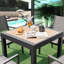 Table de patio extensible 31,5 "à 63" avec support en L inclus pour la fixation à l'extérieur