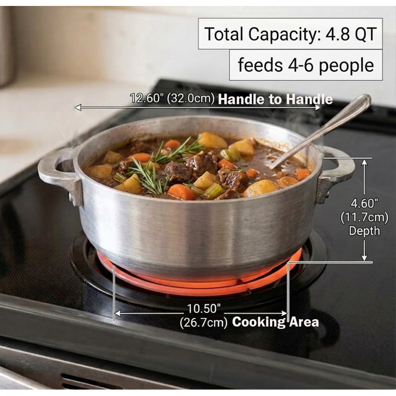4.8 Qt Aluminum Caldero, #7, 4.8 quarts