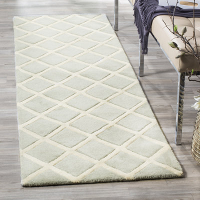 Tapis géométrique en laine touffeté à la main Teresita