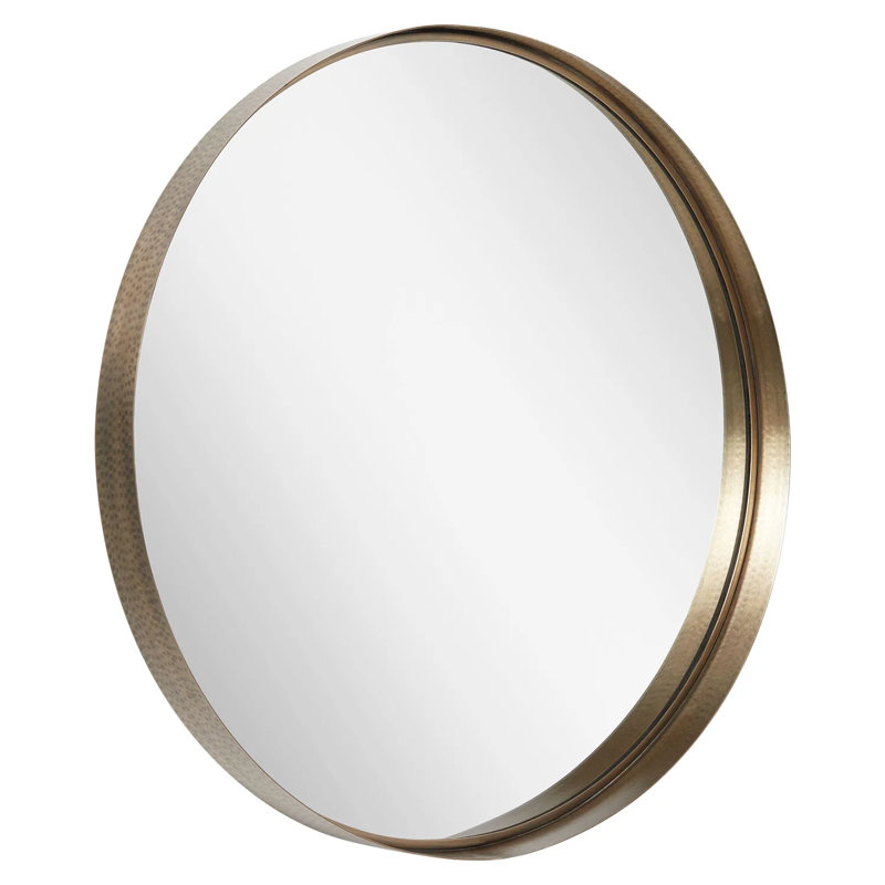 Palora Oval Bathroom Vanity Mirror, Antique Brass