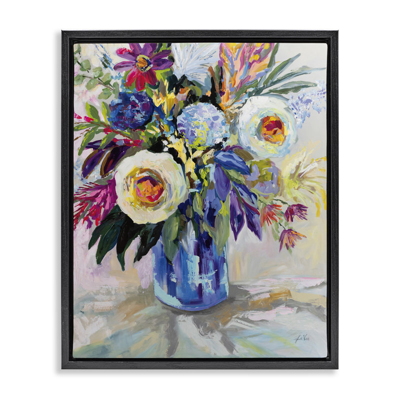 Cadre flottant Joy Of Colour, par Jeanette Vertentes, H 21 po x l 17 po, Cadre flottant noir de jais