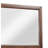 Inza 48" Landscape Mirror, No Assembly Required, Rustic Buckeye Finish