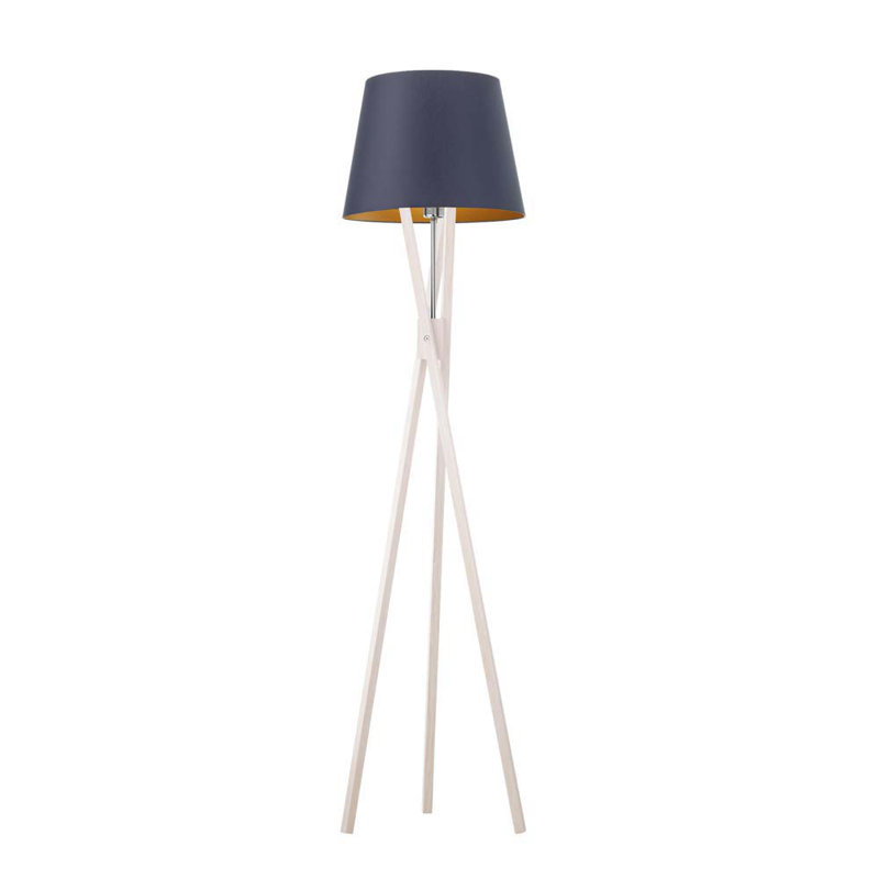 Senne 150cm Tripod Floor Lamp, White, Navy