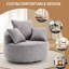 Fauteuil d'appoint pivotant Modern Office - Base en bois et gris pour stabilité-829322029