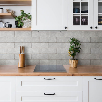 Chaille 50x100 cm Pvc Singular Tile in Grey
