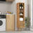 Slim Tall Rattan Storage Cabinet Boho Accent Bookshelf w/ Rattan Door 12-Position Adjustable Shelf-99057532