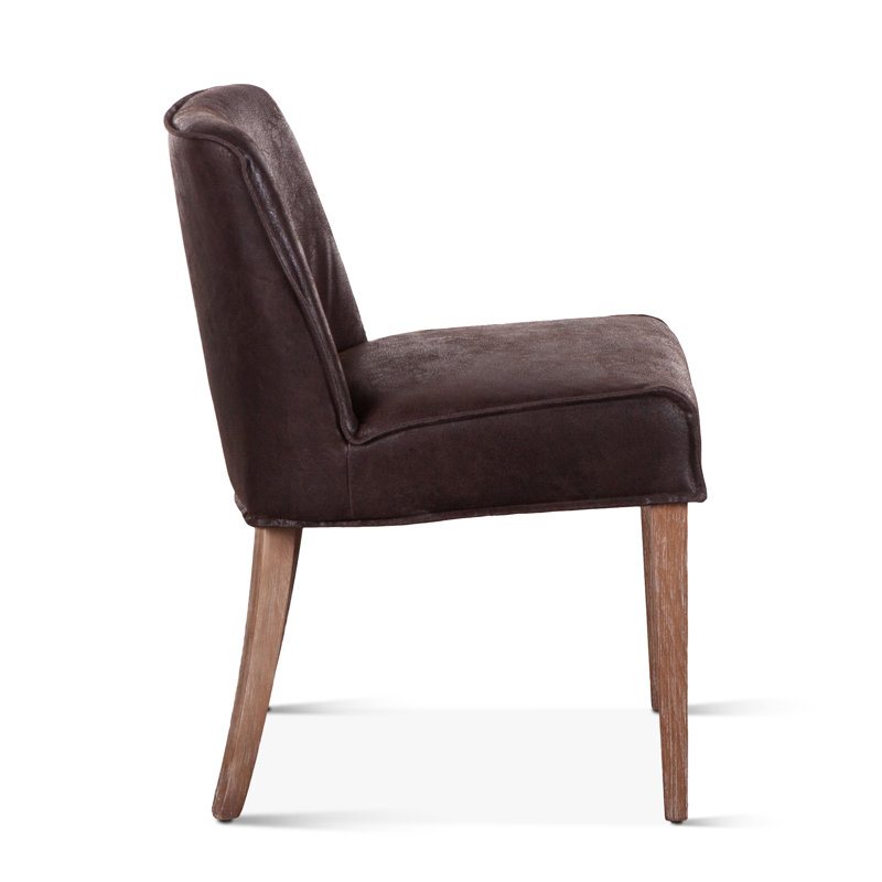 Hagood Leather Dining Chair, Dark Brown