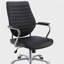 Chaise de bureau pivotante noire à hauteur ajustable