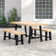 2 - Person Acacia Wood Patio Dining Set with Rectangular Table