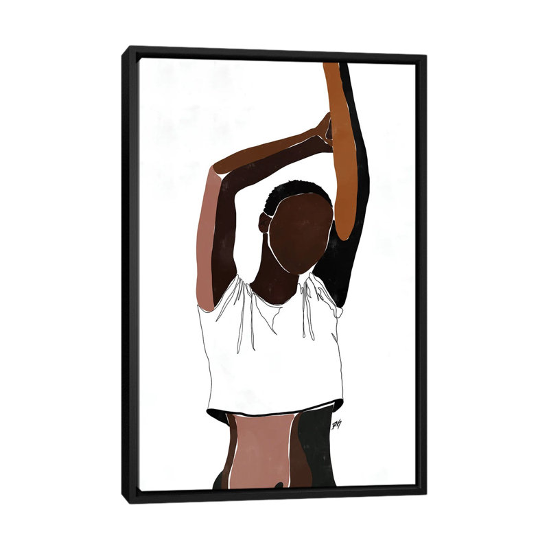 Sienna Nicole-impression d’art graphique, Toile avec cadre noir, Pas de tapis, H 26 po x l 18 po x 1,5 po