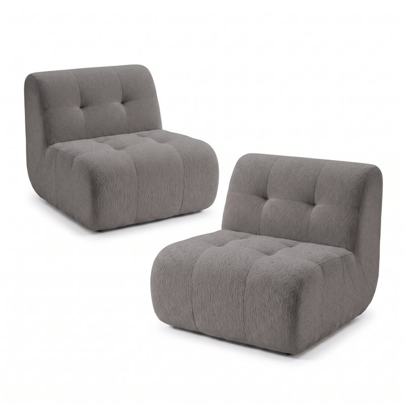 Chaise d'appoint rembourrée, Grey Foam, 2