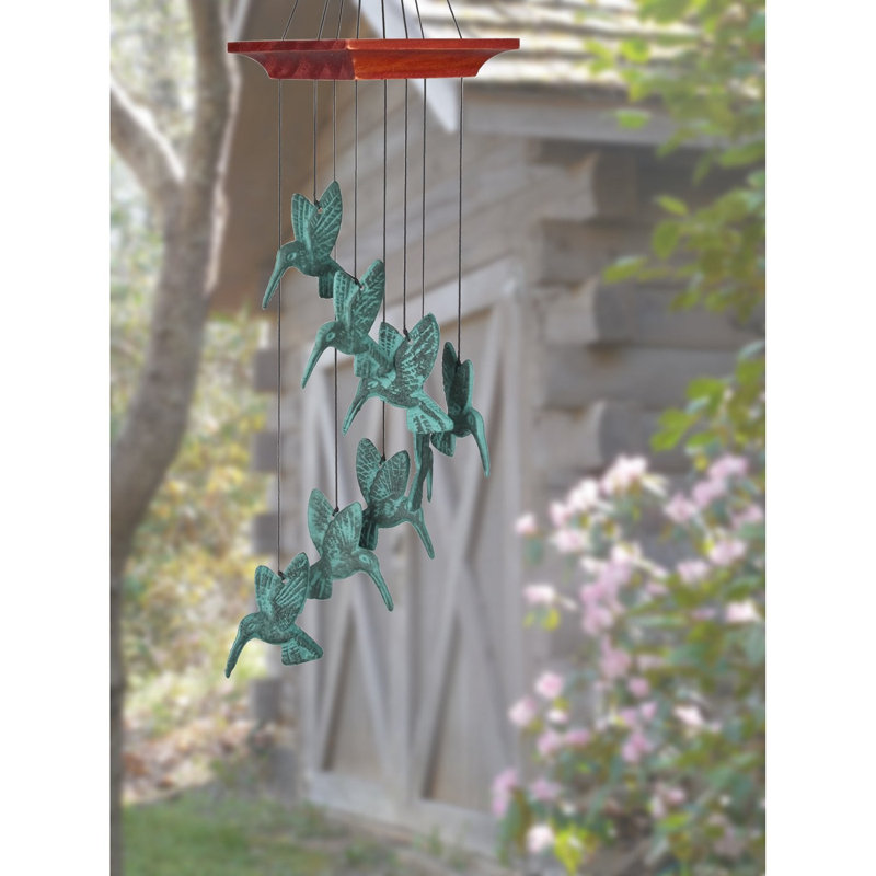 Habitats ™ - Spirale colibri, carillon vert-de-gris
