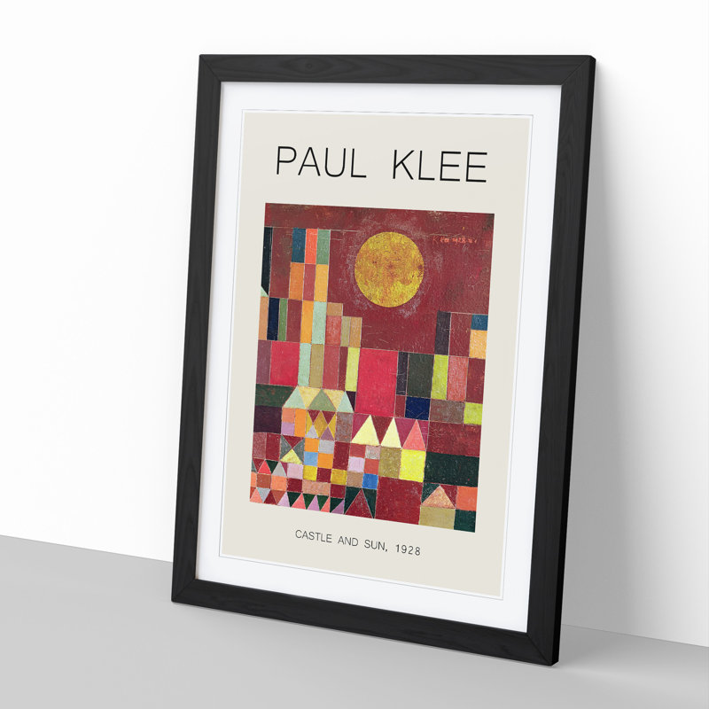 Slot Og Sol by Paul Klee - Picture Frame Painting, 48cm H x 36cm W x 2cm D, Black