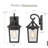 14 Inch Aluminum Outdoor Wall Light With Seeded Glass
