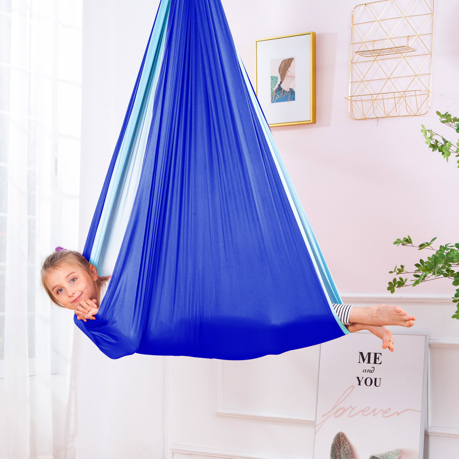Cocoon Swing for Kids Indoor Therapy Swing Gray Cocoon 