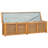 Water Resistant Teak Solid Wood Storage Bench in Brown