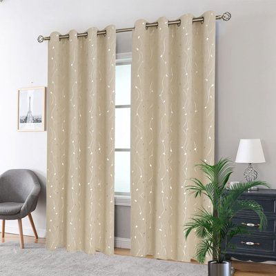 Room Darkening Curtains,2 Panels Set