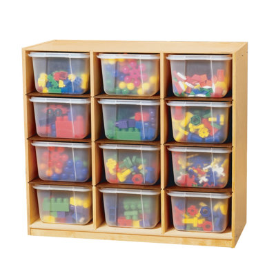 12 Compartment Manufactured Wood Cubby