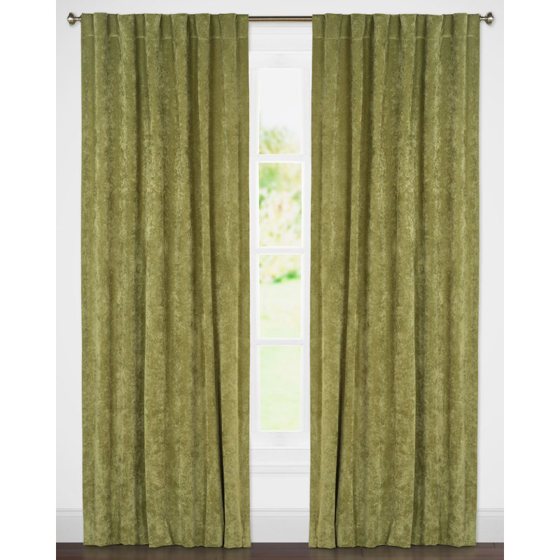 Padma Semi Sheer Curtain, Olive