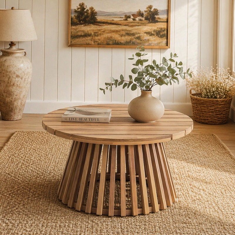 Acacia Wood Patio Coffee Table