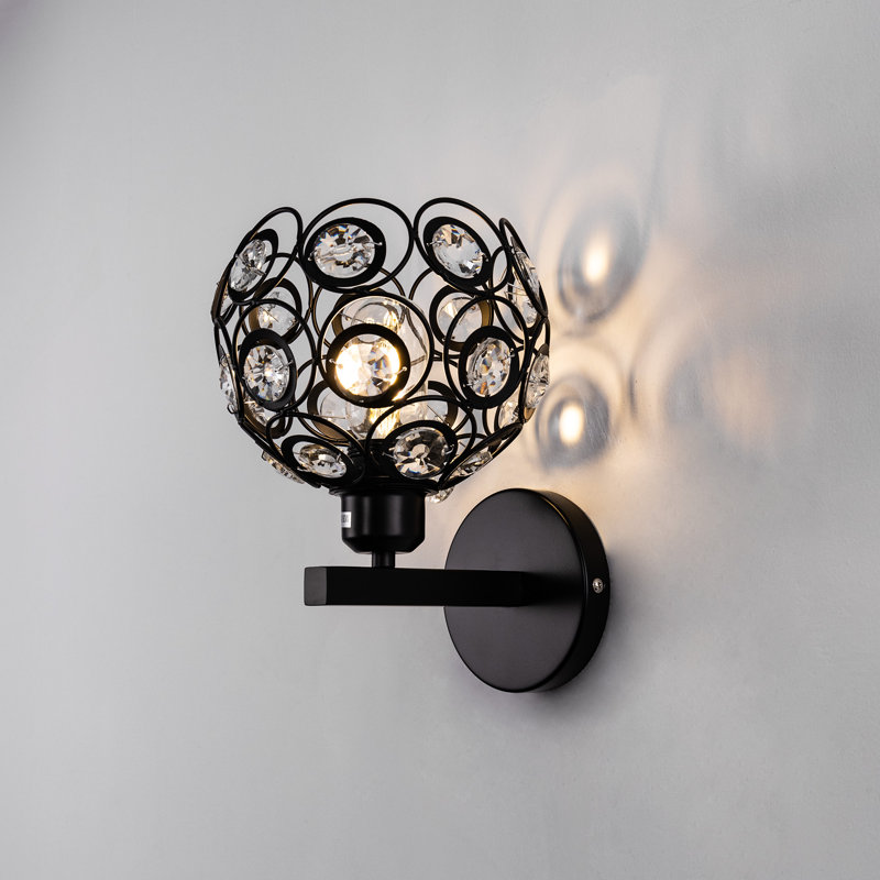 Cantura Stainless Steel Armed Sconce, Black