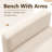 Eragny 51.2" W Polyester Upholstered Bench with Arms-1656638466