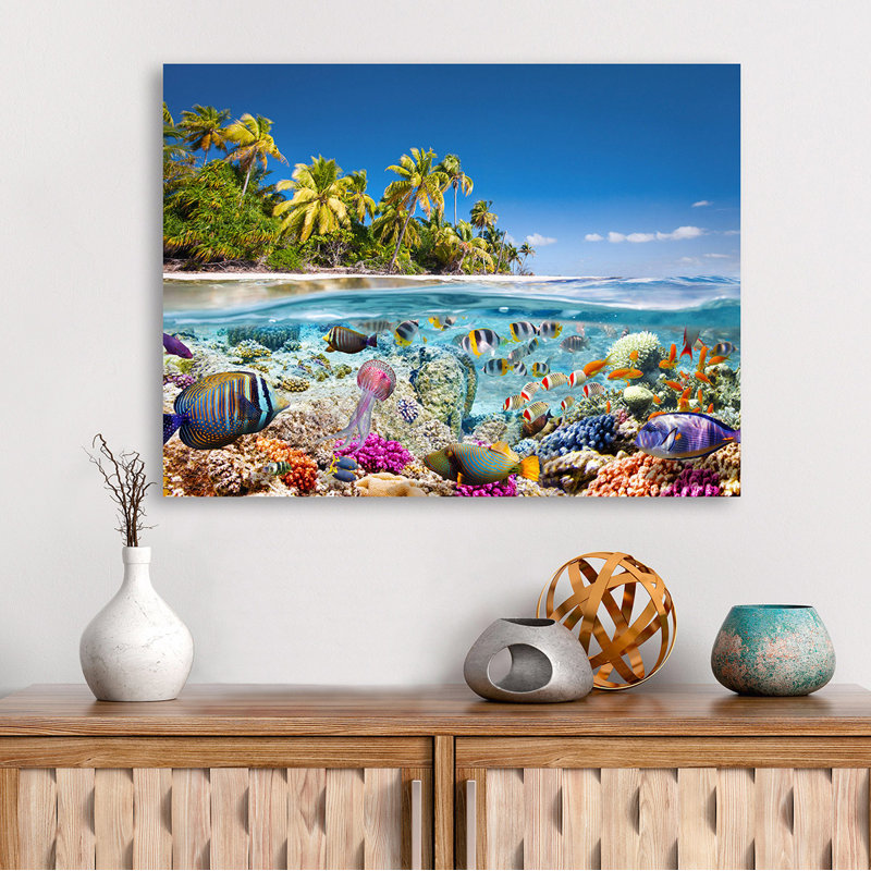 3AP5603 Underwater Life by Pangea Images - Wrapped Canvas Art Prints, 70cm H x 100cm W x 4cm D