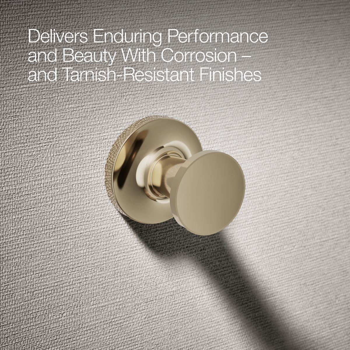 Kohler Purist Wall Mounted Round Bathroom Robe Hook, Towel Hook, Clothing Hook, Vibrant French Gold