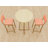 Bar table and chairs three piece set, gold frame, sponge made seat cushions and backrests, bar table with storage function (gold+cushion)-1780466143