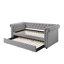 Panneaux latéraux roulés pour lit de jour et lit gigogne en tissu gris, capacité de poids de 660 lb avec bouton simple, roulettes