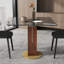 Tempered Glass Square Conference Table and 2 Chairs-725180091