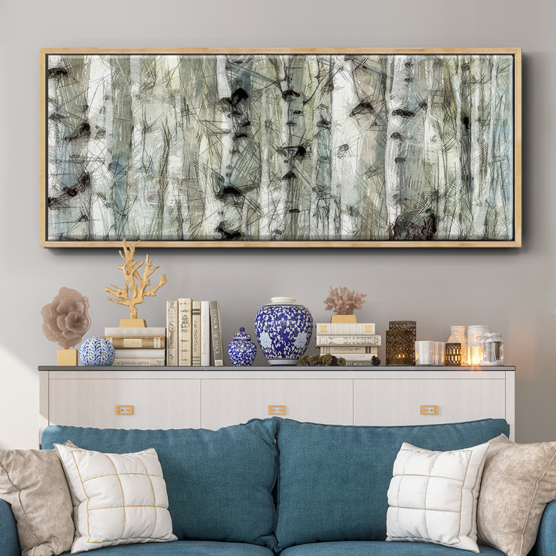 Birch III - toile encadrée, H 20 po x l 50 po