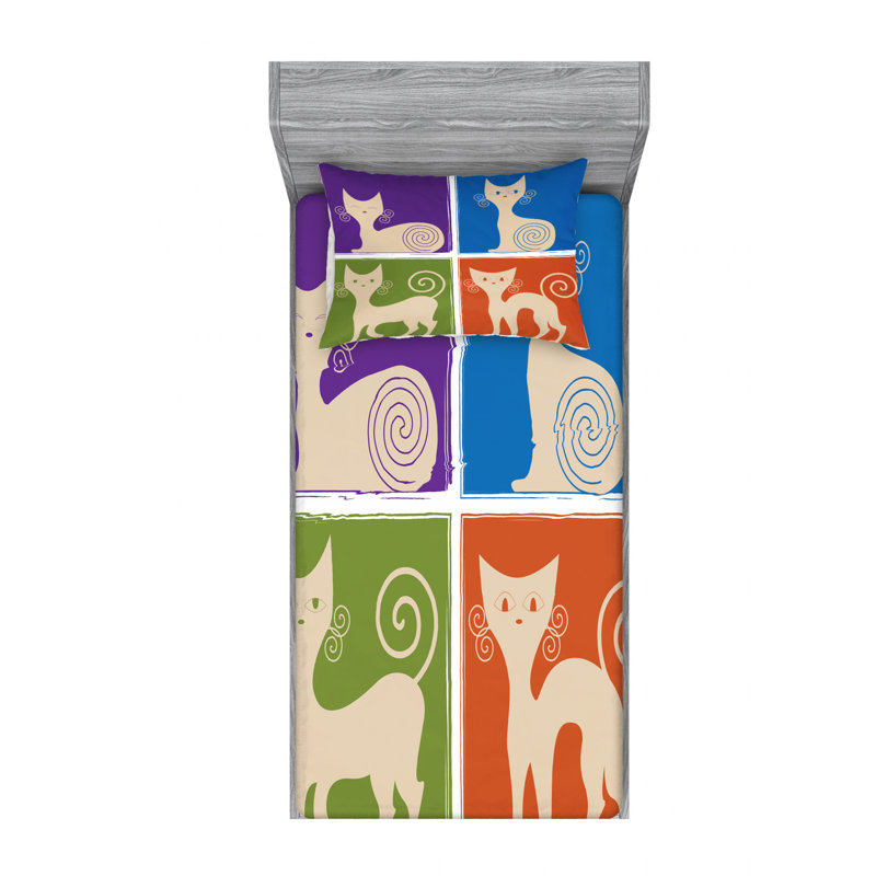 Microfiber Sheet Set, Twin Sheet Set + Fitted Sheet + 1 Pillowcase