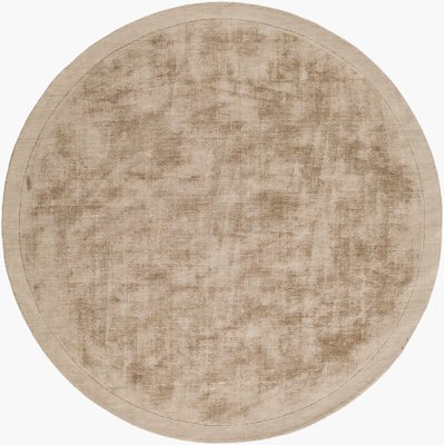 Tapis taupe en viscose tissé à la main MCKINLEY