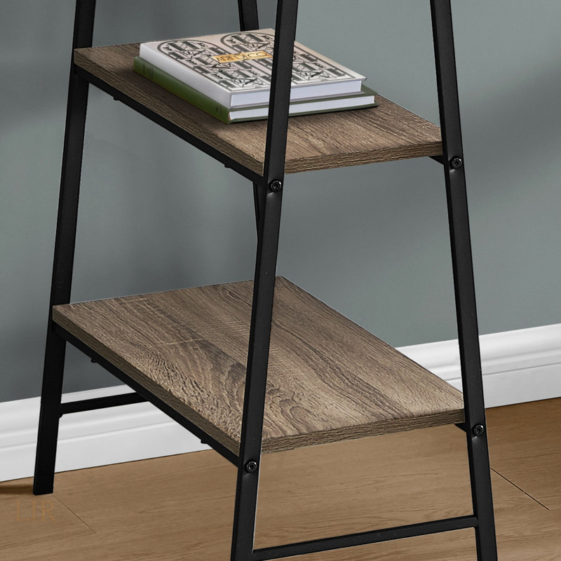 Contemporary Industrial-Style Computer Desk With Storage Shelves For Small Home Office Spaces And Modern Workstations.