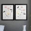 «Blush and Black Wildflowers I», ensemble de 2 impressions sur toile encadrées-487160004-487160005