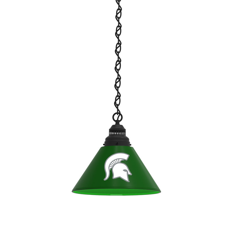 1 - Light Single Pendant, Black, Michigan State Spartans