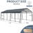 1326.5 Ft Heavy Duty Carport, Galvanized Steel Roof And Frame, Reinforced Base For Stability In Harsh Weather, Vertical Stripe Snow Rain Removal Large Carport Driveway, Frame With Powder Coating,-121677512